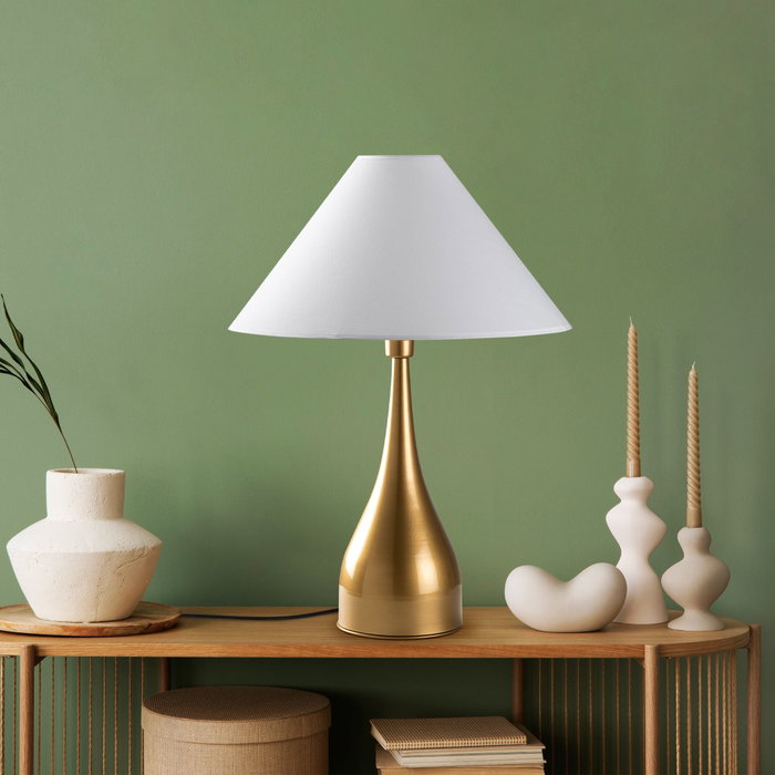 Opviq Luna - 15276 Lámpara de mesa Dorado y Blanco
